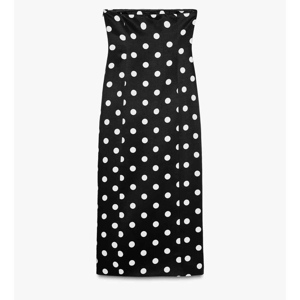 Zara ZW Collection Strapless Polka Dot Dress - Picture 8 of 10